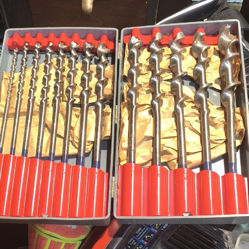 Red and Silver Drill Bit Set